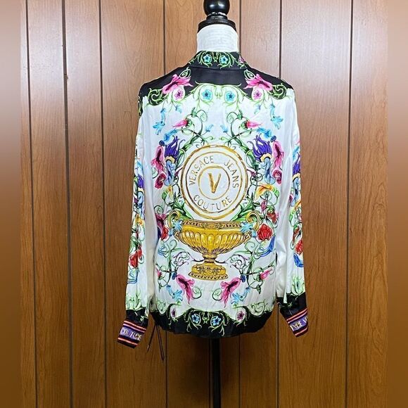 Versace Jeans Couture Logo-Printed Buttoned Shirt size 38/us size 2 - Picture 12 of 16